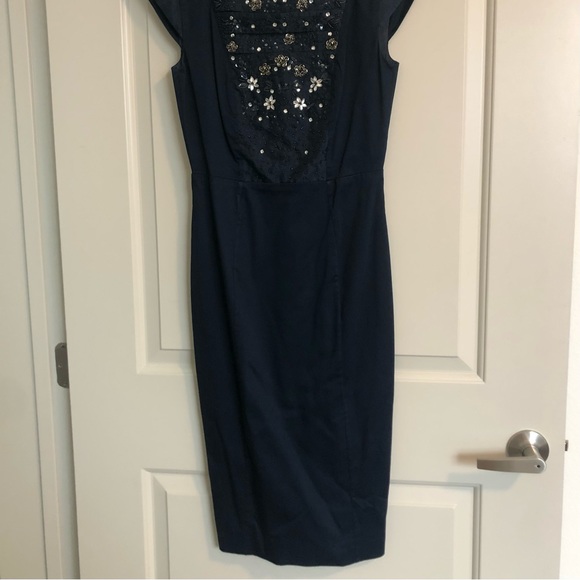 Navy Jewel Dress - French Connection - Picture 7 of 8